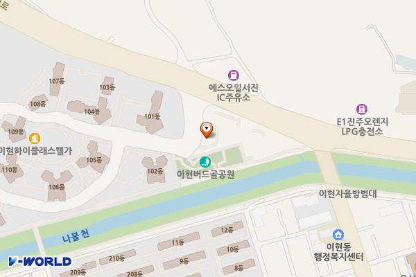 이현웰가아파트 앞 주차장 위치 지도 — 경상남도 진주시 이현동 1183
