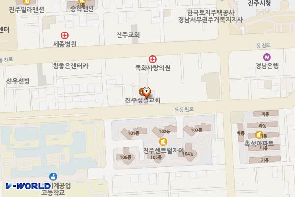 상평1주차장 위치 지도 — 경상남도 진주시 상대동 297-46