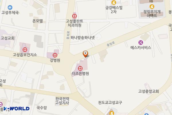 고성군공영노상주차장 위치 지도 — 경상남도 고성군 고성읍 동외리 235-10