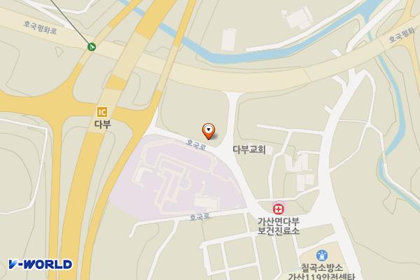 다부동전적비 위치 지도 — 경상북도 칠곡군 가산면 다부리 285-1
