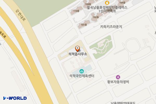 석적읍사무소 위치 지도 — 경상북도 칠곡군 석적읍 남율리 895