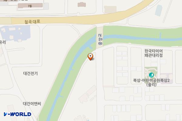 동정천 공영주차장 위치 지도 — 경상북도 칠곡군 왜관읍 왜관리 1190-6