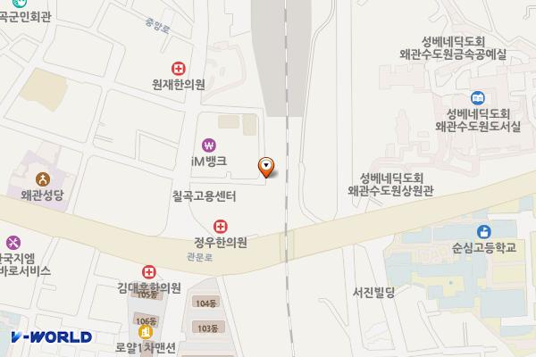왜관읍 임시공영주차장 위치 지도 — 경상북도 칠곡군 왜관읍 왜관리 308-18