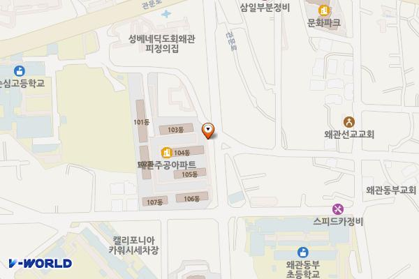 왜관11리 마을 주차장 위치 지도 — 경상북도 칠곡군 왜관읍 왜관리 347-10