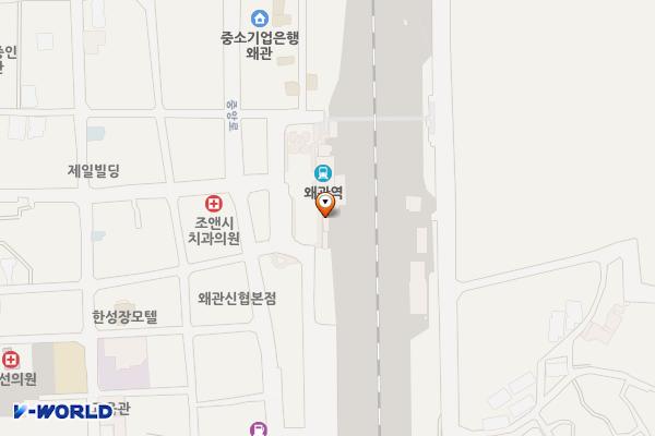 왜관 남부 공영주차장 위치 지도 — 경상북도 칠곡군 왜관읍 왜관리 216-1