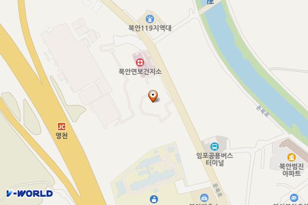 북안면복지회관 부설주차장 위치 지도 — 경상북도 영천시 북안면 운북로 2043