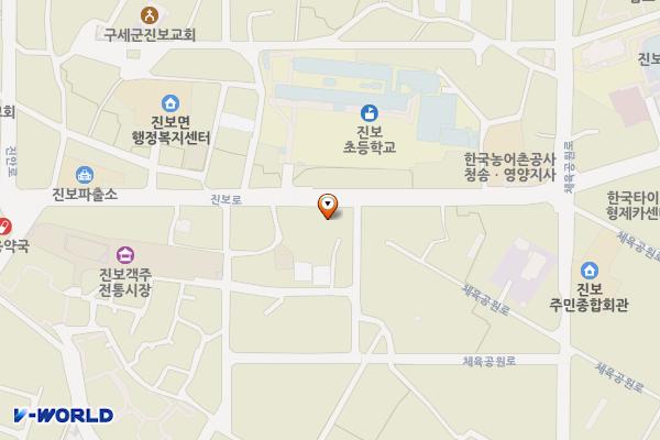 멕시카나(구 화통치킨) 맞은편 주차장 위치 지도 — 경상북도 청송군 진보면 진안리 79-10