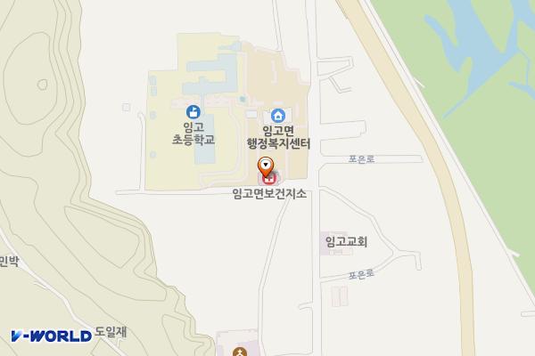 임고면행정복지센터 부설주차장 위치 지도 — 경상북도 영천시 임고면 포은로 491