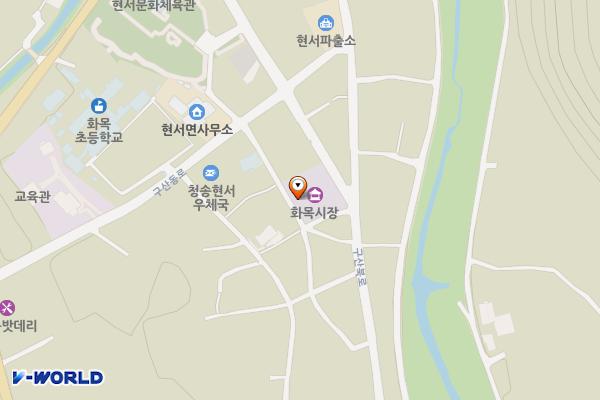화목시장 위치 지도 — 경상북도 청송군 현서면 구산2길9