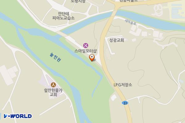 현동복지회관 앞 위치 지도 — 경상북도 청송군 현동면 도평리 743-4