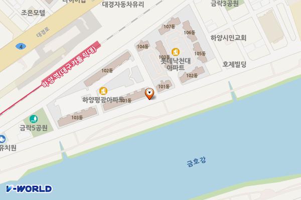 하양 금락리 노상주차장 위치 지도 — 경상북도 경산시 하양읍 금락리 418