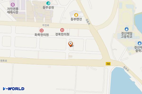 자인서부지구 공영주차장(동부리) 위치 지도 — 경상북도 경산시 자인면 동부리 512-0