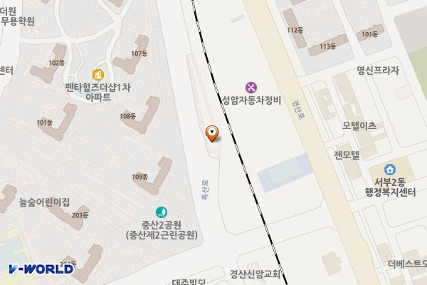펜타힐즈더샵1차 맞은편 위치 지도 — 경상북도 경산시 중산동 312-4