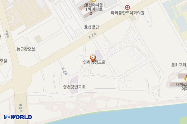 야사동 명성교회 나눔주차장 위치 지도 — 경상북도 영천시 보목2길 8