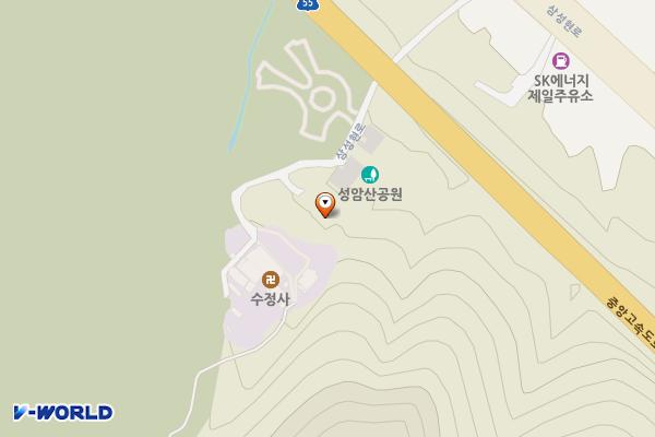 현충공원주차장 위치 지도 — 경상북도 경산시 사정동 산14