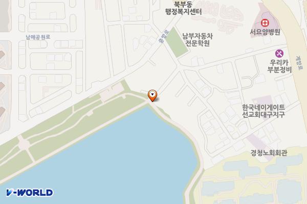 남매지 공영주차장(남측) 위치 지도 — 경상북도 경산시 계양동 231-4