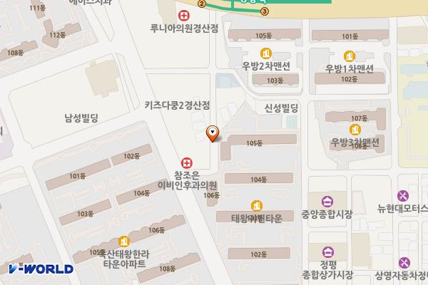 태양귀빈타운골목 위치 지도 — 경상북도 경산시 정평동 216-1