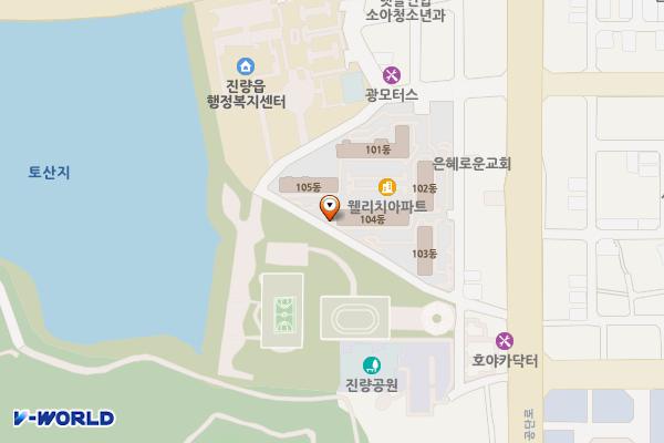 진량 보국웰리치 주변 노상주차 위치 지도 — 경상북도 경산시 진량읍 해든길 11 (보국웰리치경산)