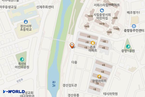 효사랑노인복지센터 맞은편 위치 지도 — 경상북도 경산시 중방동 319-113
