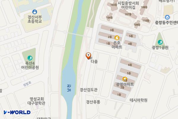 강변동로(공원교~현대밀레몰) 위치 지도 — 경상북도 경산시 중방동 319-111