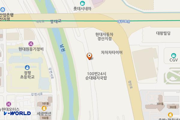 투썸플레이스(경산중방점) 위치 지도 — 경상북도 경산시 중방동 211-17