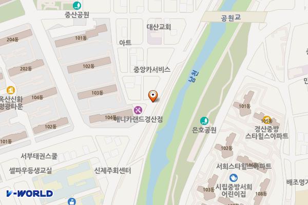 정평현대104동 동측 위치 지도 — 경상북도 경산시 정평동 252-9