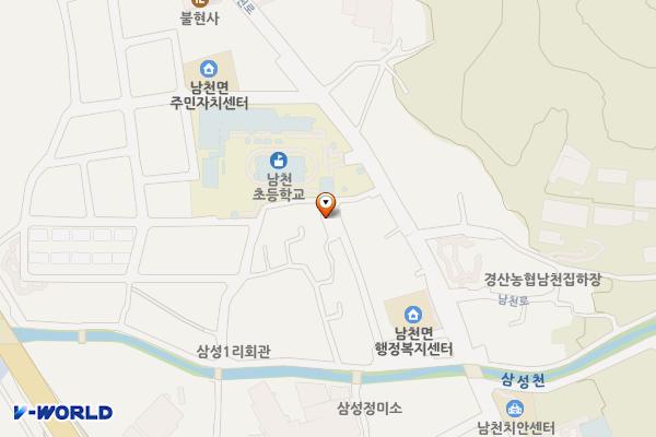 남천초 앞 위치 지도 — 경상북도 경산시 남천면 삼성리 111