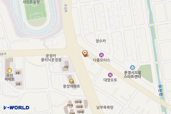 제9노상주차장 위치 지도 — 경상북도 문경시 운동장로 4