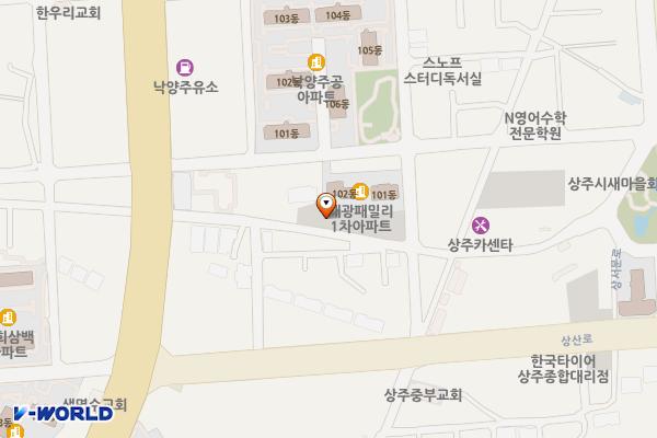 낙양동쌈지공영주차장 위치 지도 — 경상북도 상주시 낙양동 123-23