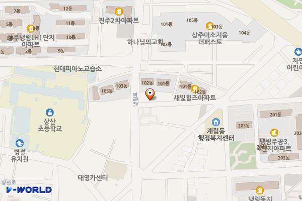 냉림동우리동네공영주차장 위치 지도 — 경상북도 상주시 냉림1길 43-19