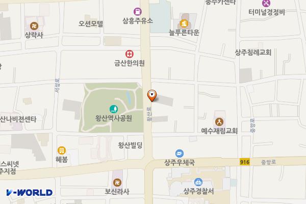 인봉동공영주차장 위치 지도 — 경상북도 상주시 왕산로 254-2