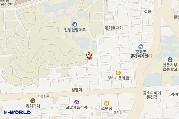 안동진명학교남편 마을공동주차장 위치 지도 — 경상북도 안동시 평화동 71-254