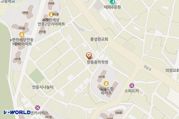 태성드림하이츠 주변 마을공동주차장 위치 지도 — 경상북도 안동시 태화동 648-14