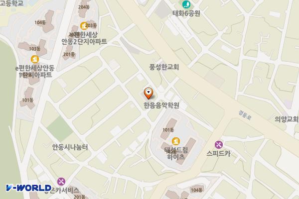 태화동 태성드림하이츠 주변 마을공동주차장 위치 지도 — 경상북도 안동시 태화동 648-14
