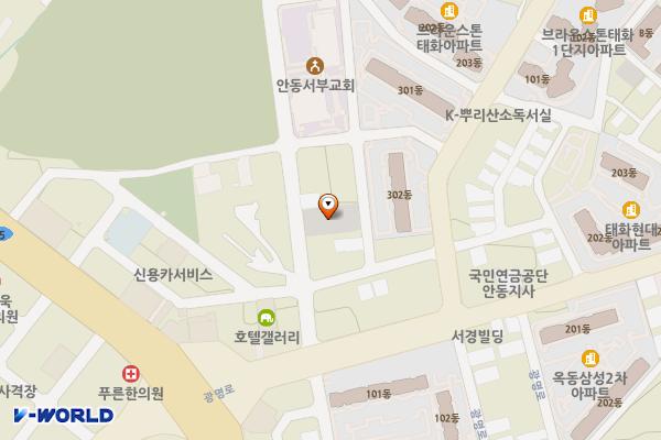태화동 삼성목욕탕 옆 마을공동주차장 위치 지도 — 경상북도 안동시 태화동 912