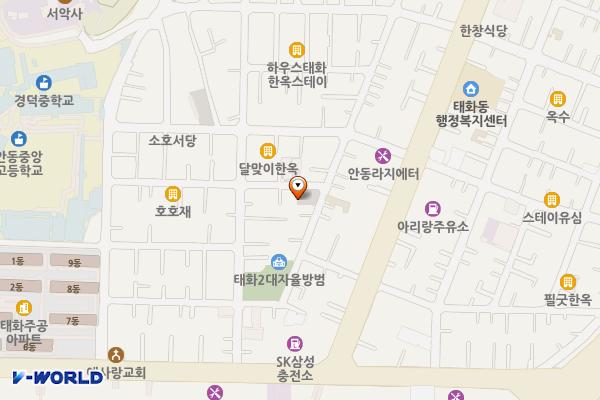 태화동 가정교회 주변 마을공동주차장 위치 지도 — 경상북도 안동시 태화동 238-36