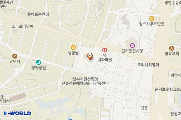 평화동(평화윗길) 마을공동주차장 위치 지도 — 경상북도 안동시 평화동 108-42