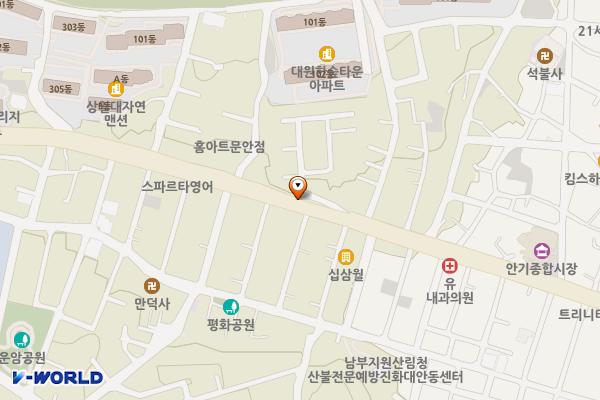안기동 마을공동주차장(대원아파트 인근) 위치 지도 — 경상북도 안동시 운안동 173-8