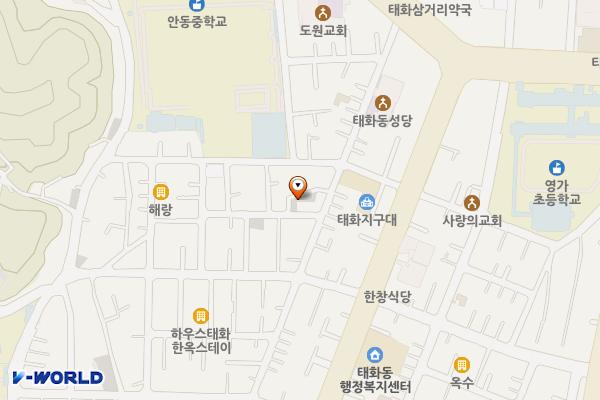 태화동 태화지구대 주변 마을공동주차장 위치 지도 — 경상북도 안동시 태화동 247-27