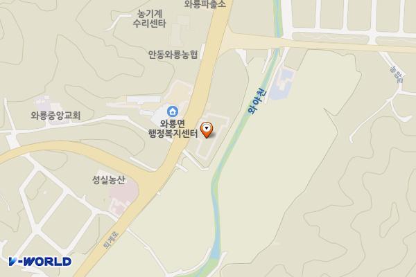 와룡면 가구리 복지회관 마을공동주차장 위치 지도 — 경상북도 안동시 와룡면 가구리 724-5