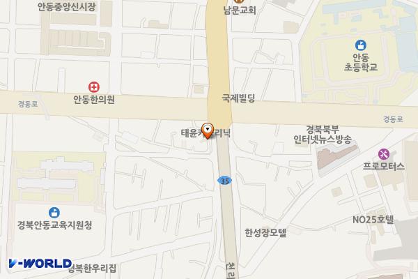 천리고가교 좌측 위치 지도 — 경상북도 안동시 안흥동 370-23