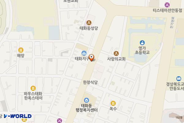 서경지5길-광고마을-태화세차장 위치 지도 — 경상북도 안동시 태화동 269