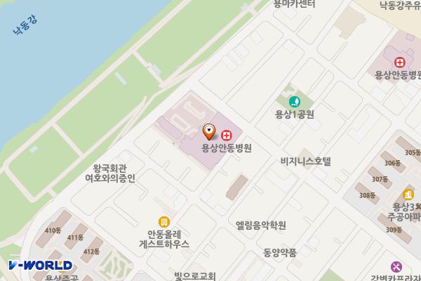 구 안동병원 앞 위치 지도 — 경상북도 안동시 전거리길 57