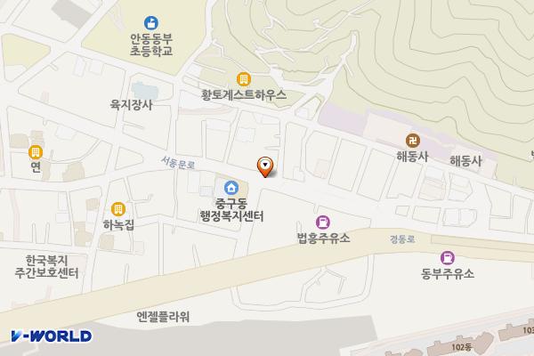 신세동노상주차장 위치 지도 — 경상북도 안동시 신세동 182