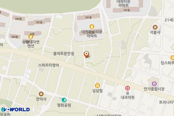 운안동 동산주택 내 마을공동주차장 위치 지도 — 경상북도 안동시 운안동 337-20