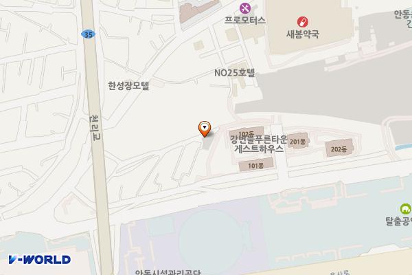 운흥동(안동체육관 주변) 마을공동주차장 위치 지도 — 경상북도 안동시 운흥동 272-6