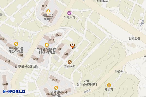 태화동마을공동주차장 위치 지도 — 경상북도 안동시 태화동 634-230