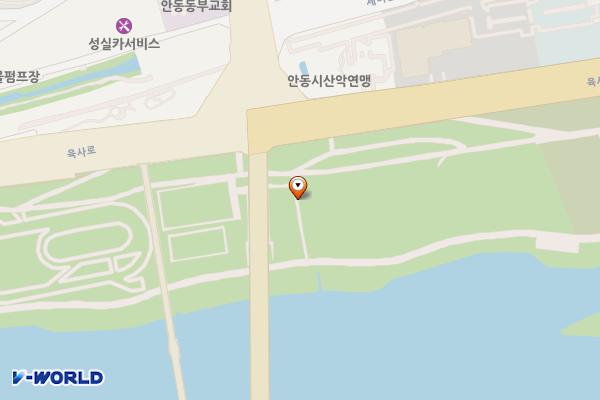 낙동강둔치주차장-옥야동 위치 지도 — 경상북도 안동시 옥야동 424