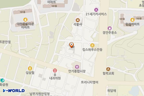 안기동 마을공동주차장 위치 지도 — 경상북도 안동시 안기동 121-14