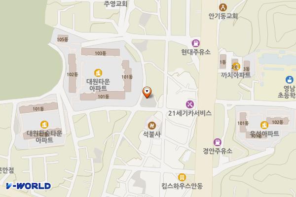 안기동한화길마을공동주차장 위치 지도 — 경상북도 안동시 안기동 147